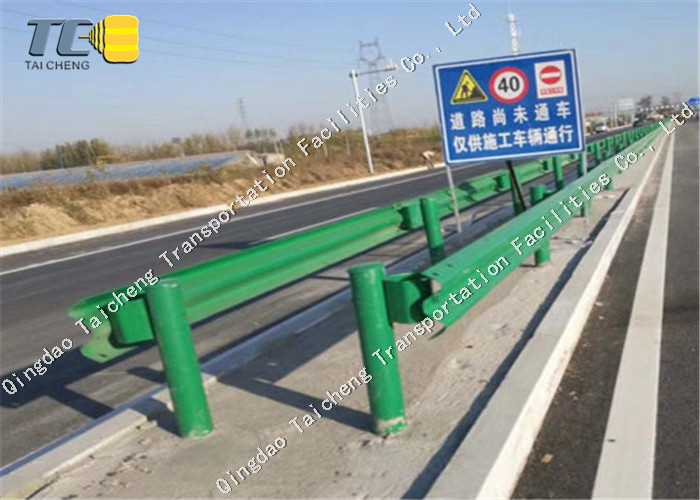 Traffic Thrie Stainless Steel Metal Beam Crash Barrier Weather Resistant