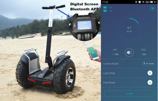 2 Wheel Self Balance Segway Electric Motorcycles 72v 4000w 20km / H Max Speed