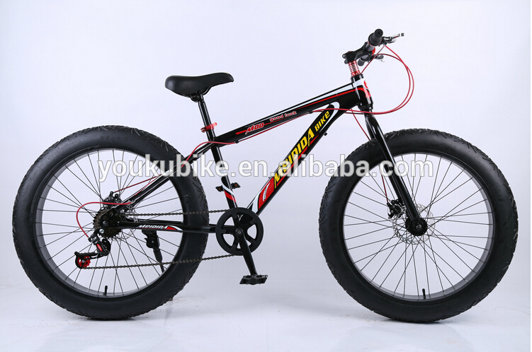 Height 198cm Sledge Wheel Steel 26 Inch Fat Tire Bike
