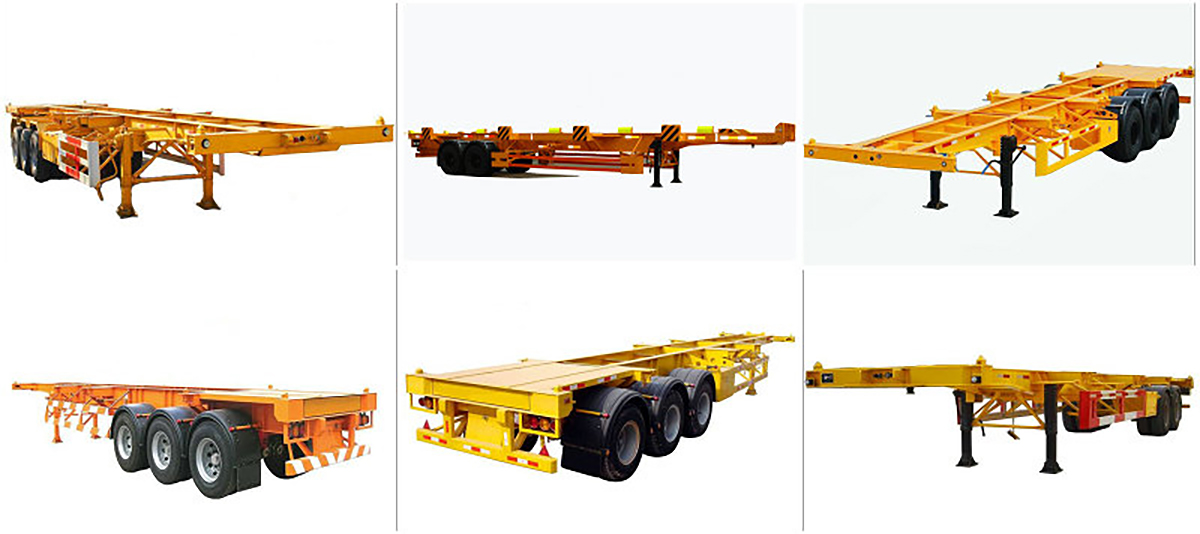 45ft Container Gooseneck Chassis Trailer Skeleton Truck Trailers with 28tons Landing Gear