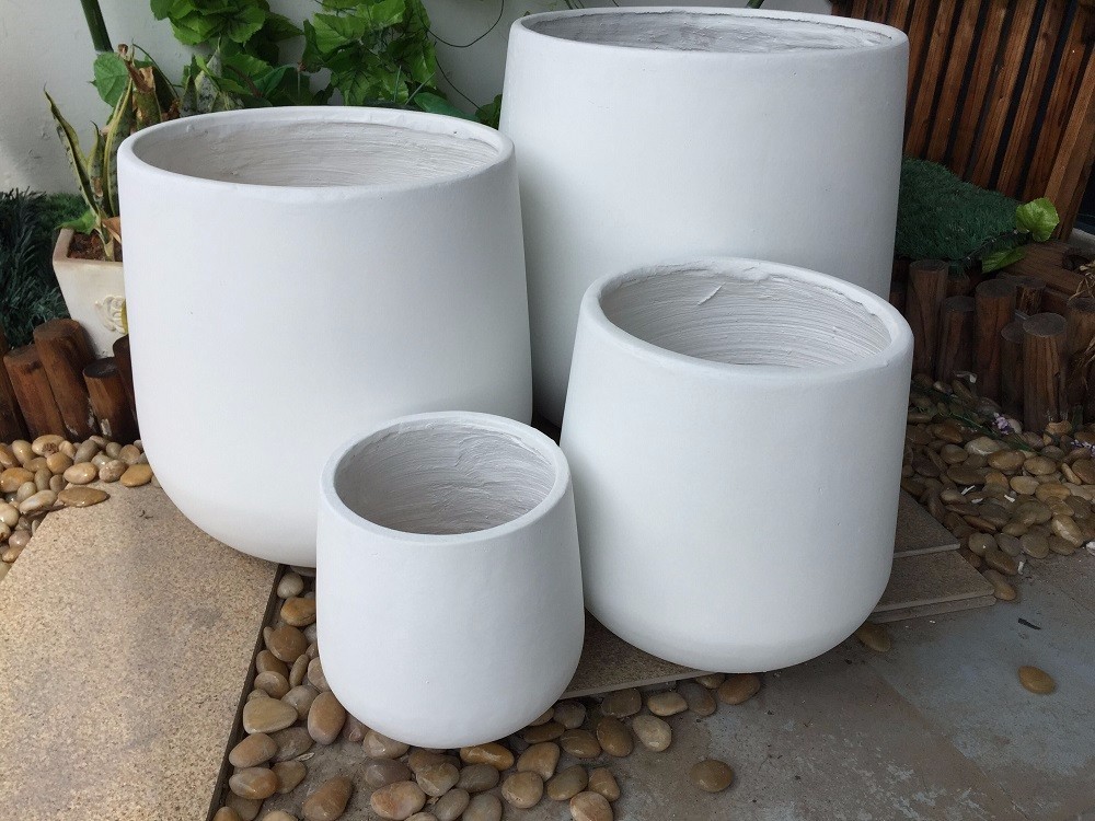 Wholesale Real Plant Display With Fiber Clay Planters Decoration