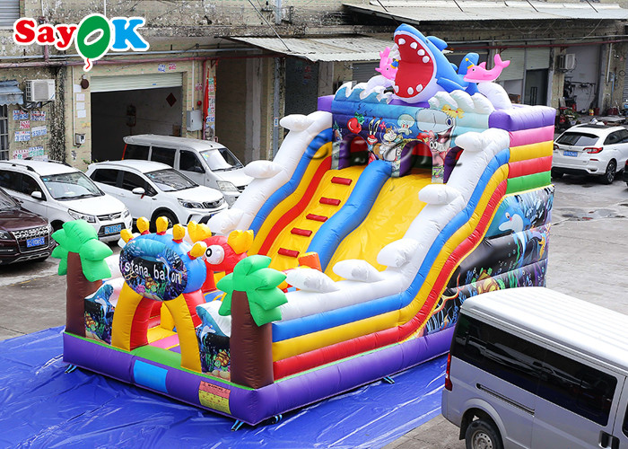 Inflatable Bouncy Slide Commercial Jumbo Inflatable Jumper Slide Combo For Children