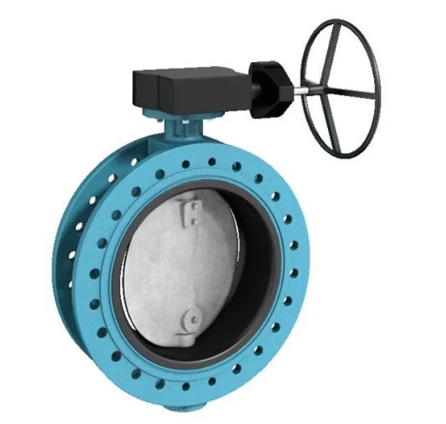 INDUSTRIAL DN300 Rubber Sealing Flanged Triple Eccentric Pneumatic Butterfly Valve