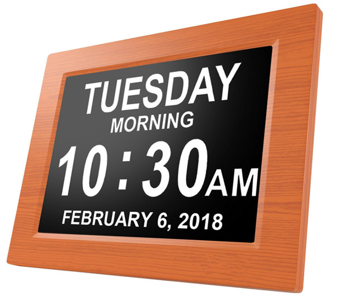 Digital Clock Invitation Lcd Video Greeting Card 5 Alarm Options 1024*768 Resolution