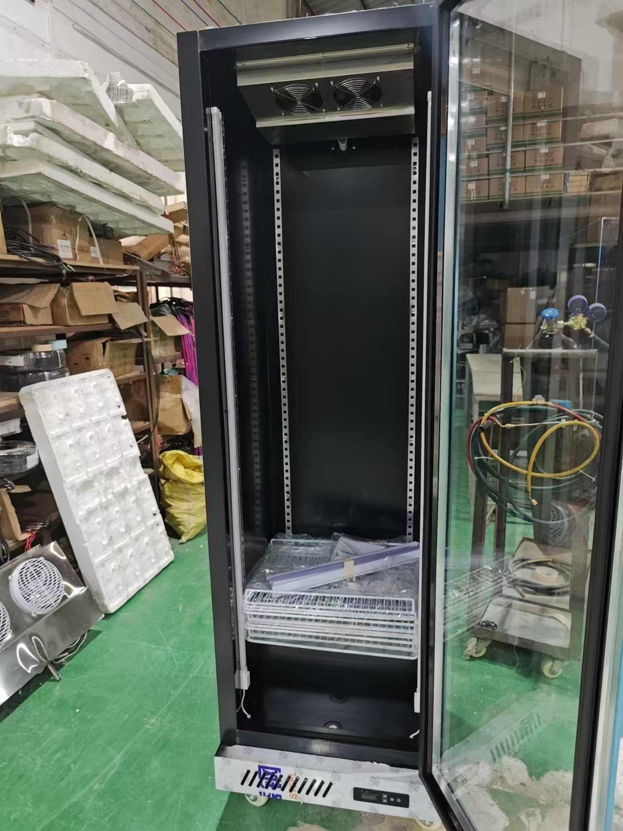Commercial Upright Refrigerator Beverage Display Fridge With Glass Door