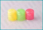 24/415 Yellow Round Plastic Flip Top Caps For Hand Sanitizer Bottle