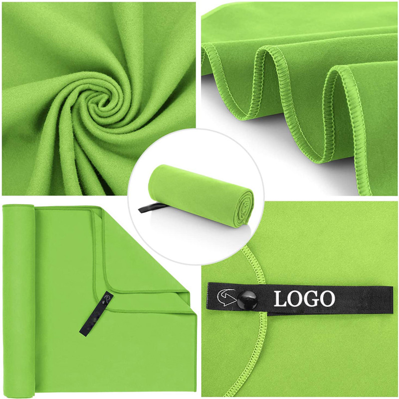 Customized logo Microfiber Gym Towel Portable Yoga Fitness Towel Sweat-absorbing Beach Towel