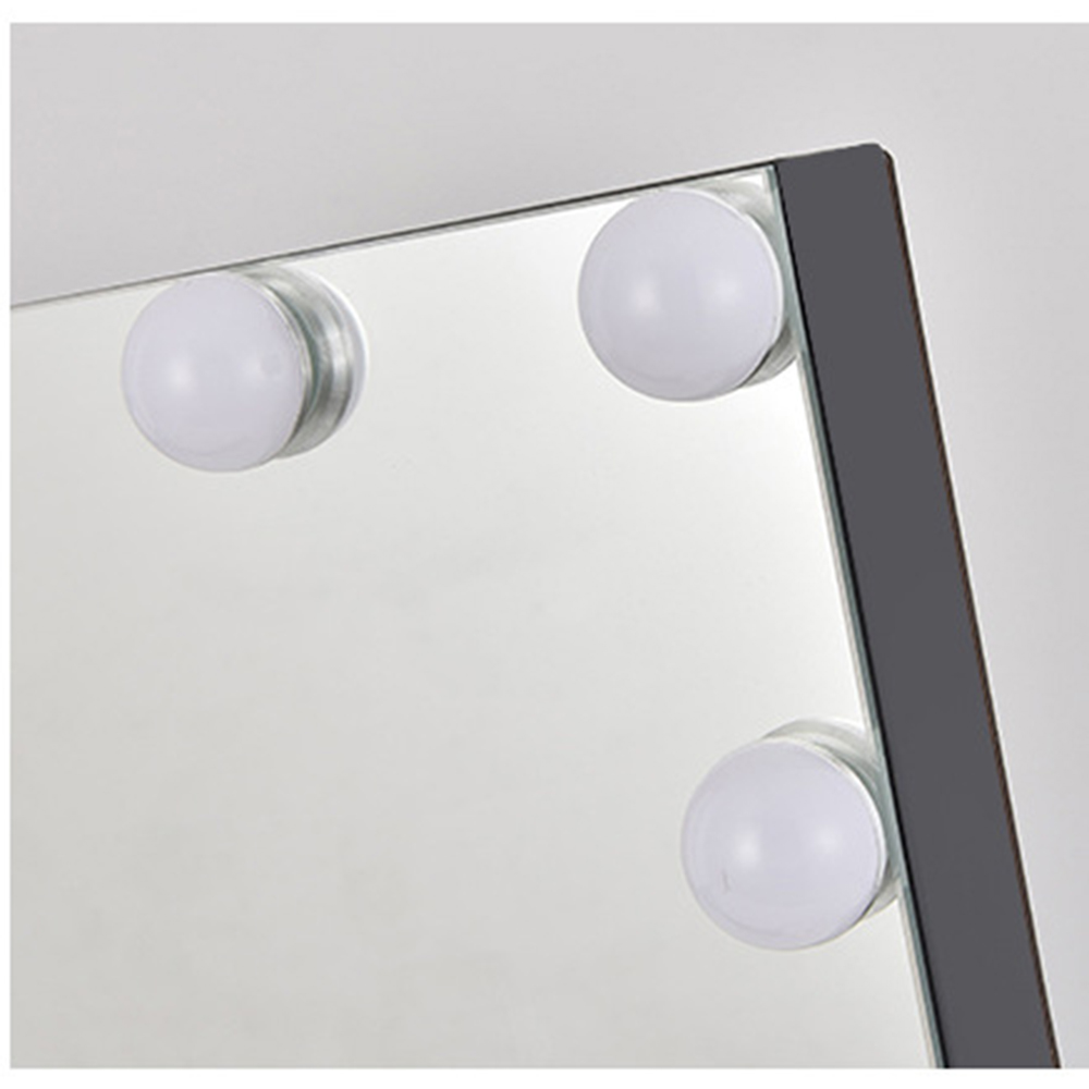 Extra LOGO Genuine Black Chorome Make Up Makeup Full Wall Light Led Home Decor Hollywood With Lighting Mirror