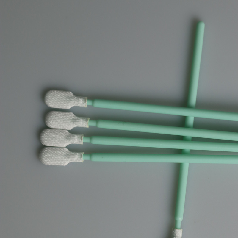 Cleanroom Disposable 102mm Length Industrial Double Layer Polyester Cleaning Swab Sticks