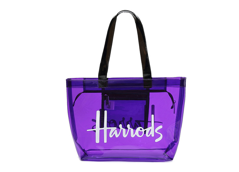 Fashion Water Resistant Blue Soft PVC Handbags