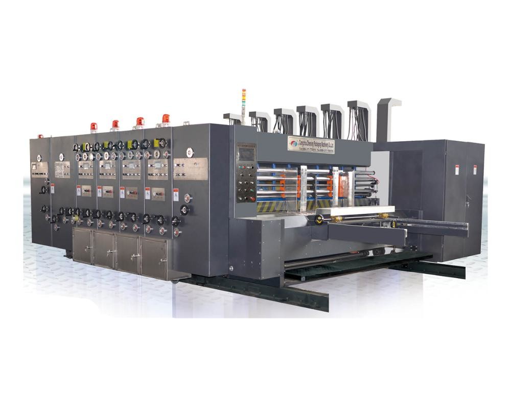 New Condition And 1 Year Warranty Cardboard 4 Colors Flexo Ink Printing Slotting Die-cutter Machine