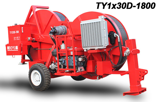 Cable Stringing Equipment TY1x30D-1800 Hydraulic Tensioner With Diesel Engine