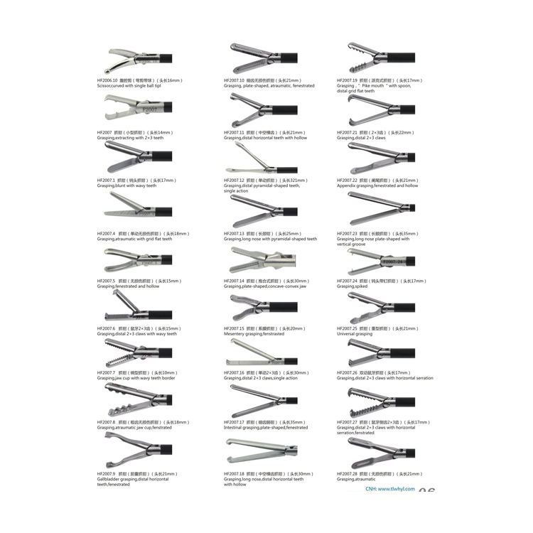 Abdominal Wanhe 5mm Reusable Laparoscopic Instruments Atraumatic Grasping Forceps OEM Acceptable
