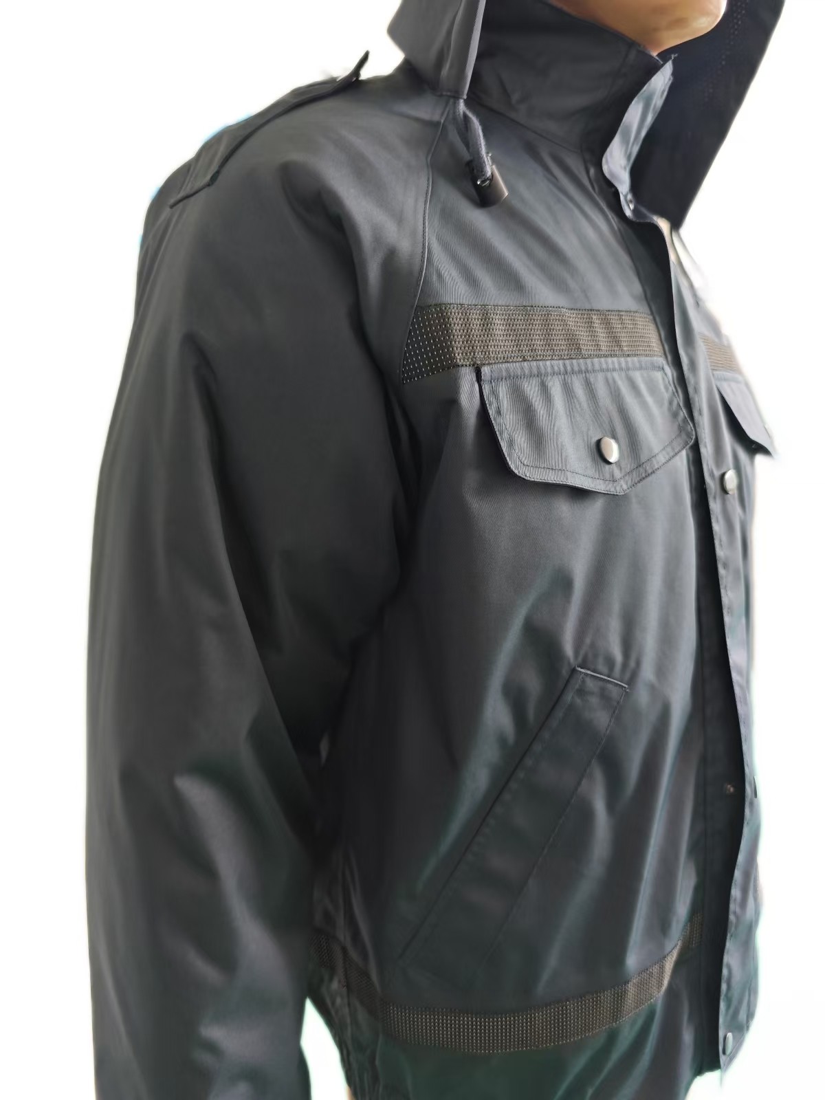 Stealth Black Military Parka - Detachable Thermal Liner & Utility Pockets