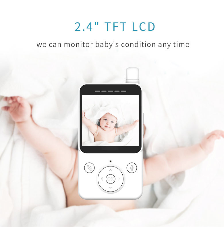 Wireless 2.4" 720P Baby Monitor Night Vision Indoor Wifi Pet Camera Vox Function