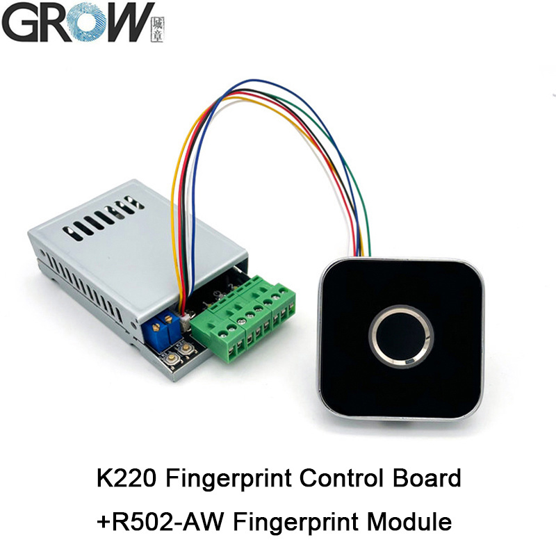 Grow K220+R502-Aw DC10-24V Two Relay Administrator/User Fingerprint Access Control Board