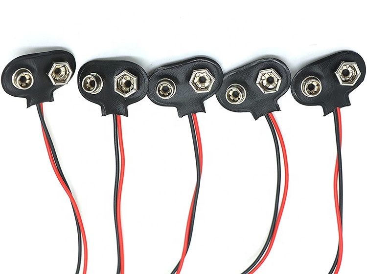 9V Battery Snap Clip Connector To DC Male 5.5mm/2.1mm Plug Power Cable for Battery Holders