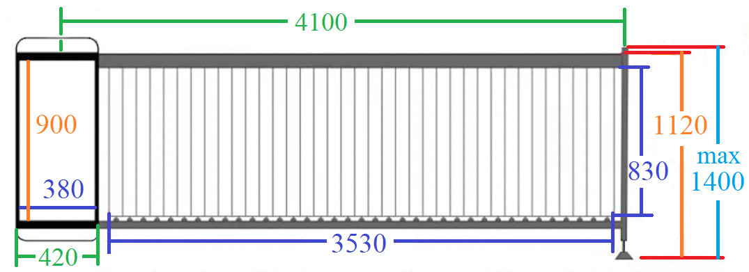 Servo Precision Control Parking Barrier Gate 4.1 Meters Advertising Page Slice Boom