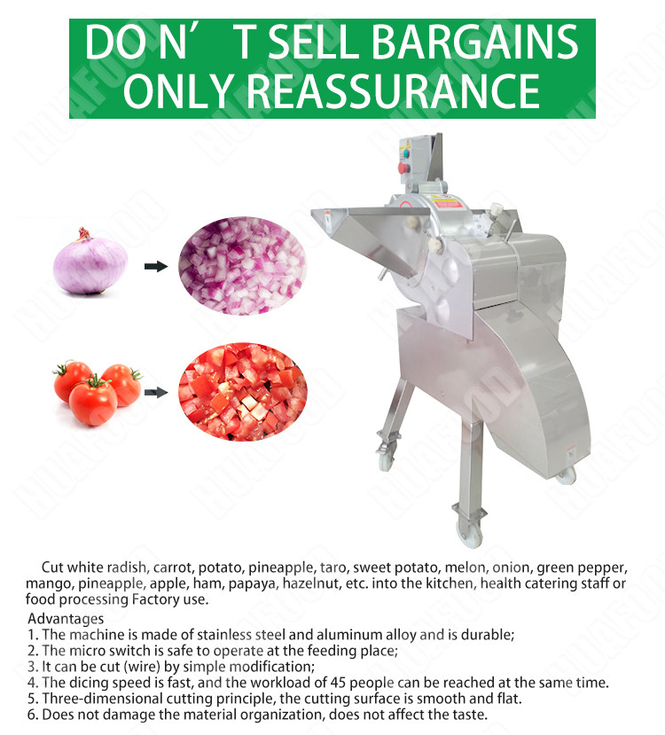 Automatic Food Processing Machines High Speed Onion Dicing Machine , Tomato Chopper Machine For Kitchen