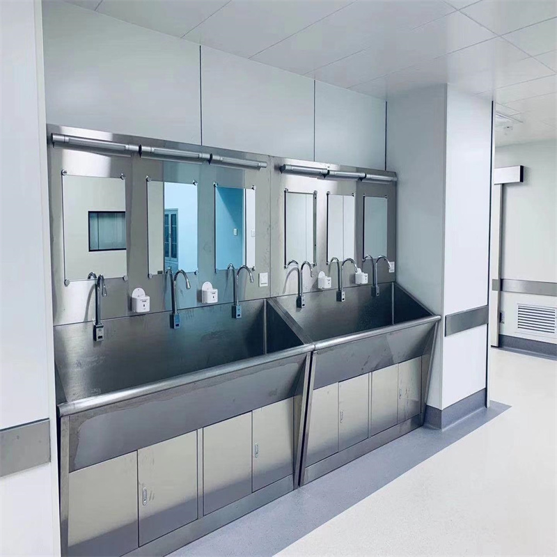 1500mm Medical Stainless Steel Sink Foot Operated Medical Equipment Scrub Sink 1350mm