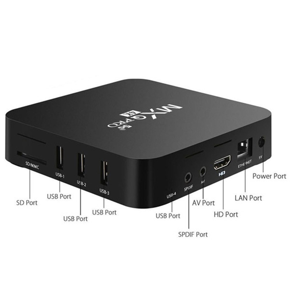 MXQ Pro Android 7.1 smart TV Box 2GB RAM 16GB ROM Amlogic S905W Chip 2.4G 5G WiFi 4K Google Youtube Media Player MXQ Set