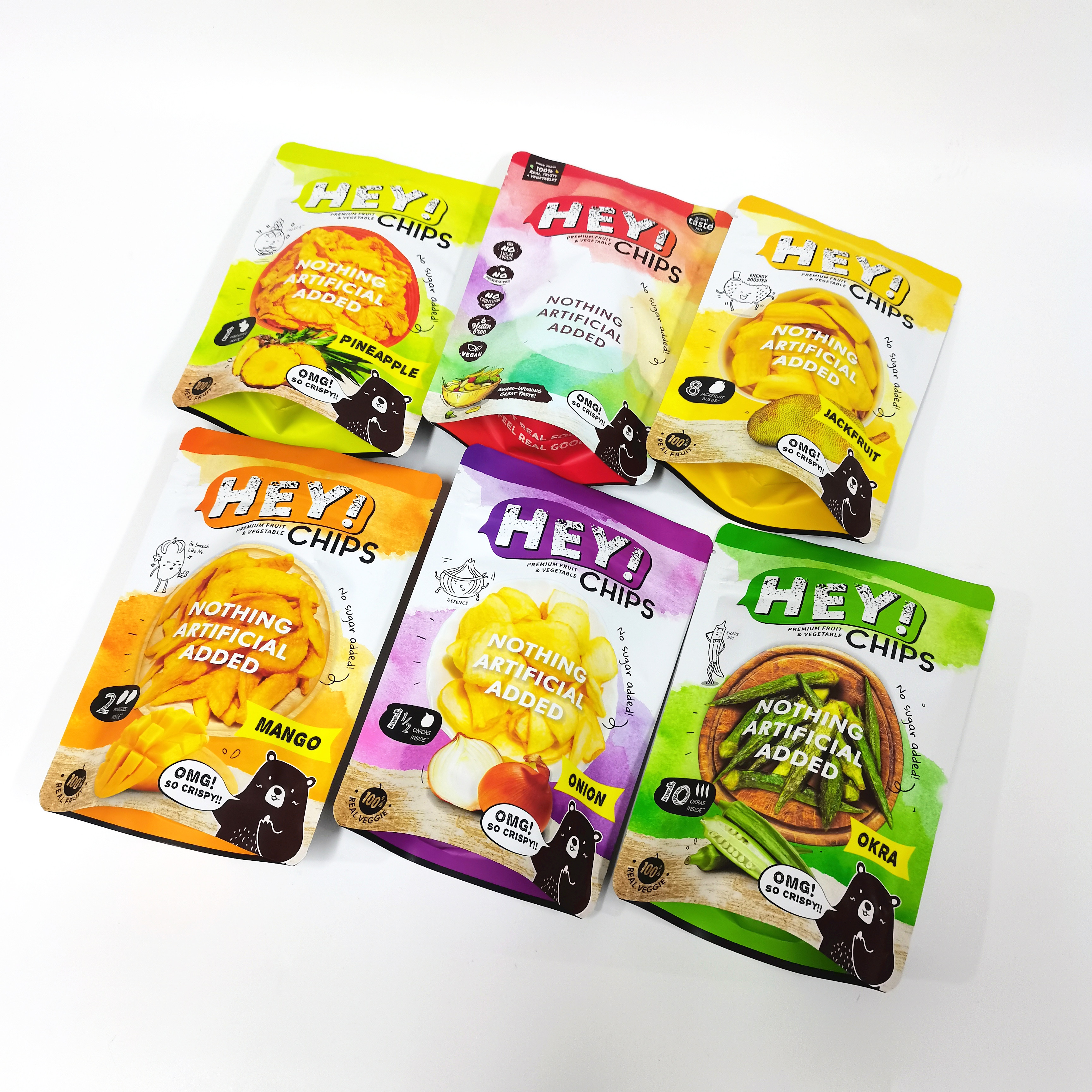Matte finish foil lined barrier smell proof resealable stand up zipper food chips packing bag