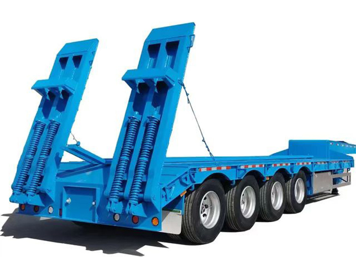 Four-Axle 80t Lowbed Trailer with Enhanced Load Capacity