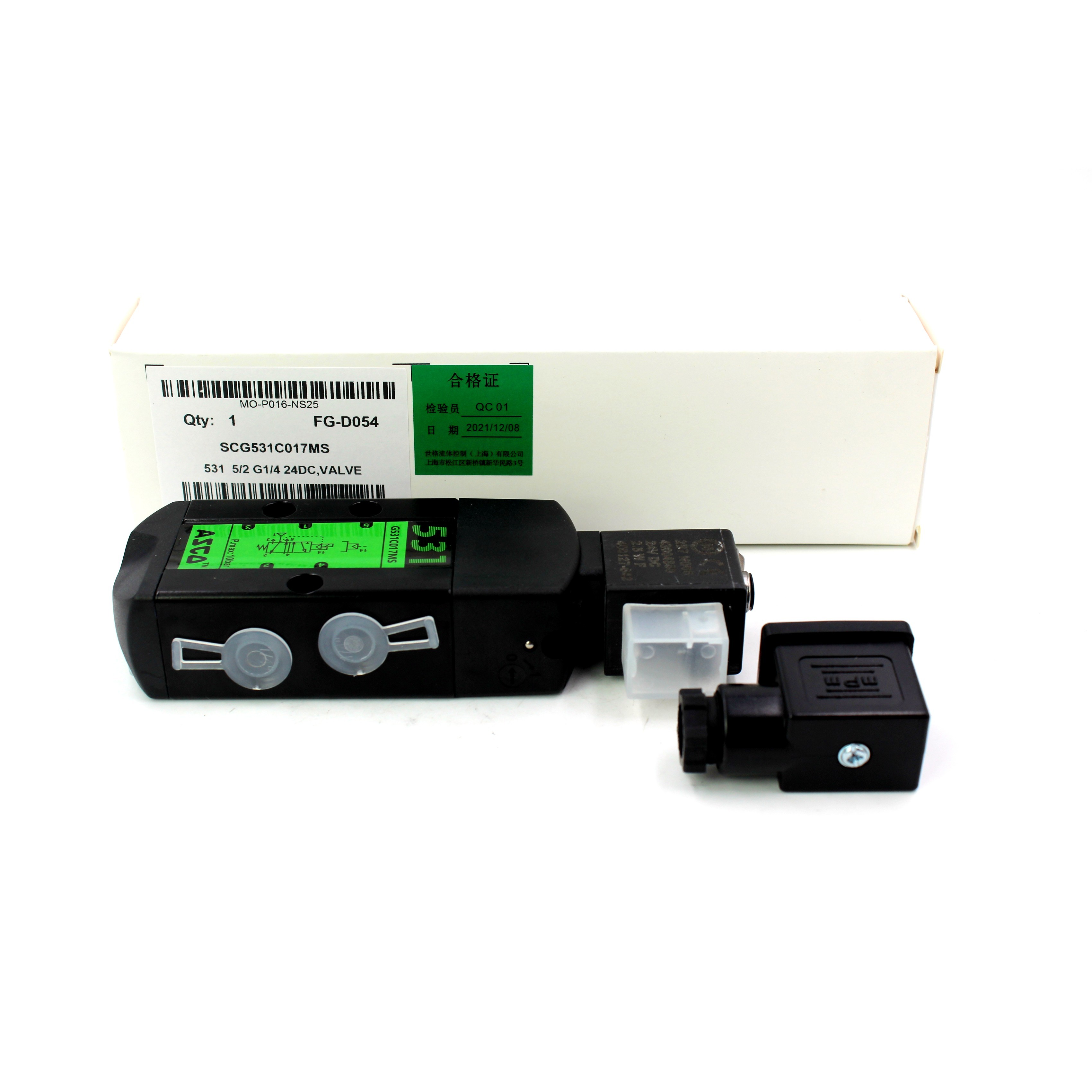 SCG531C017MS 531 Series Solenoid Valve ASCO G1/4 Single Solenoid Electron Magnetic Valve