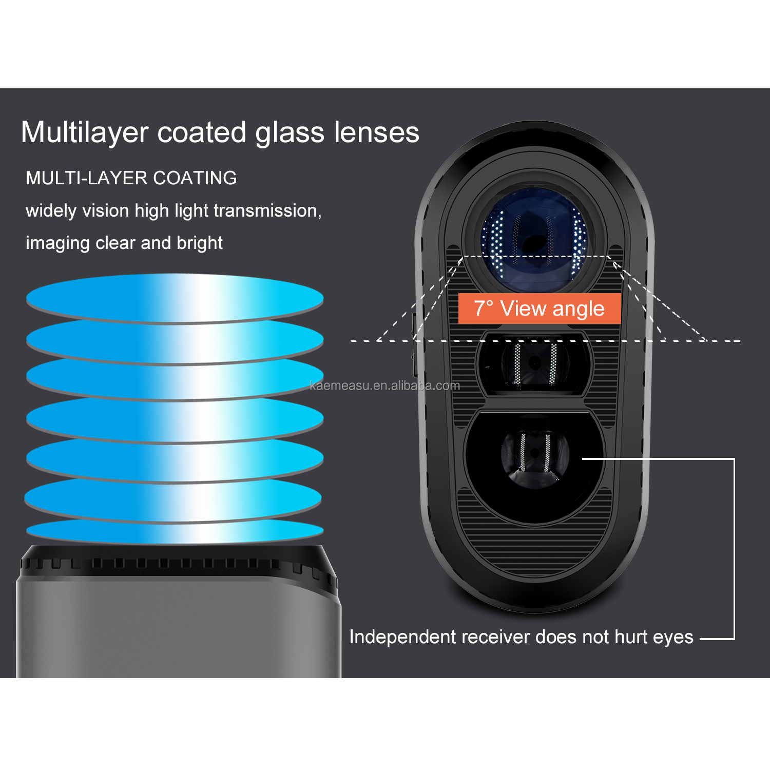 Oem Hunting Range Finder Slope Scope Laser Distance Meter Telescope Multiple modes Laser Rangefinders for Hunting