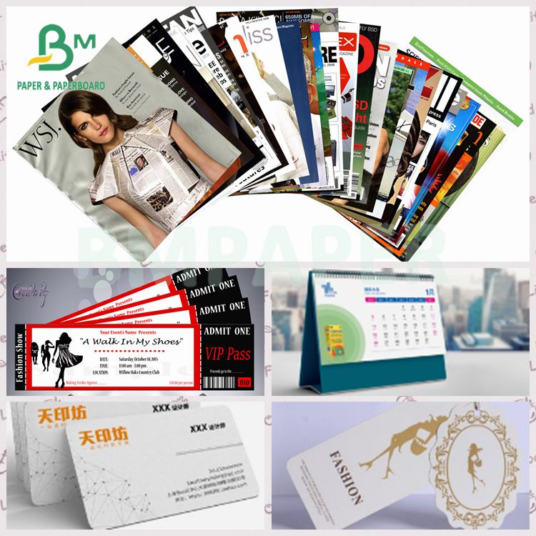 55lb Customizable Glossy or Matte Coated White Plain C2S Paper