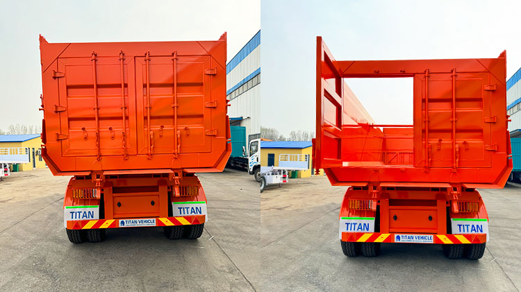 4 Axle 35 40 45 m3 Dump Semi Trailer Tipper Trailer Hydraulic Rear End Trailer for Sale