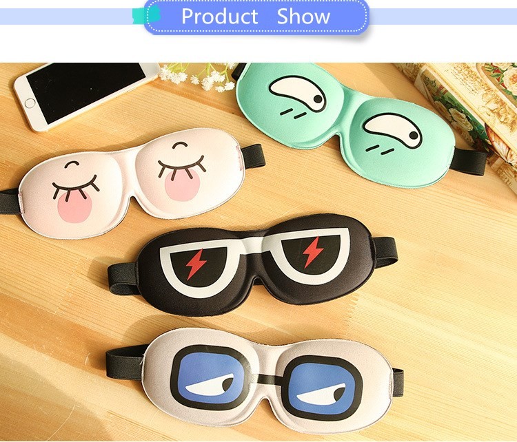 Soft 3D Memory Foam silk Sleep Eye Pillow 19*11cm Anti wrinkle