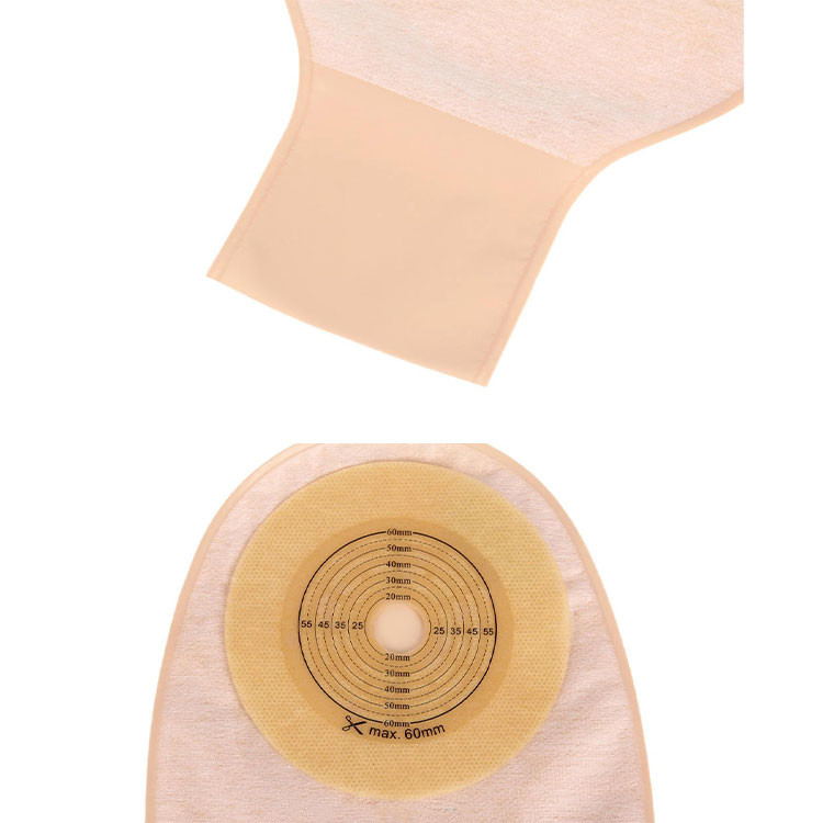 Ostomy Bag Open Pouch Clamp Closure Drainable 15-60mm Beige
