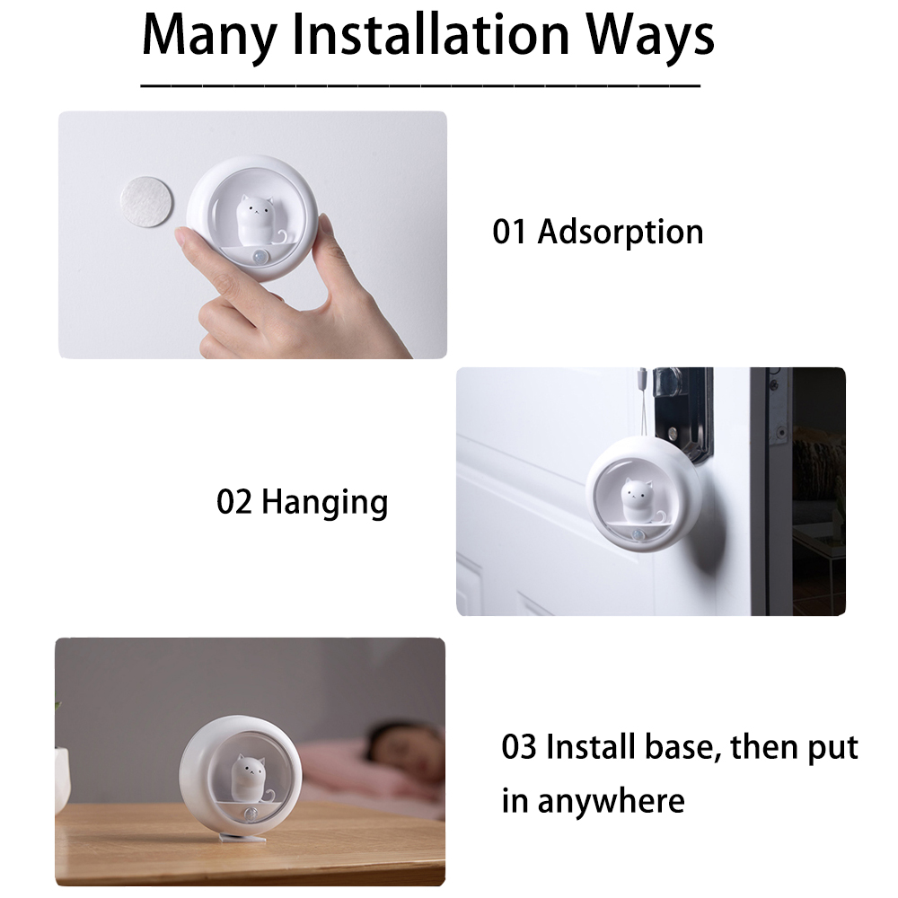 Decorative Atmosphere 800MAH 0.3w Motion Sensor Bedroom Night Light