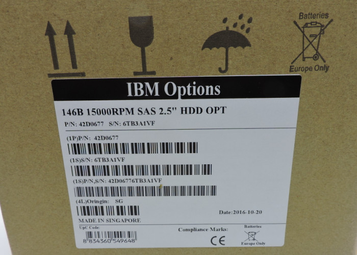 42D0677 IBM Hard Disk 42D0678 42D0681 146GB 2.5inch SAS x3550M3 M2 1 year warranty