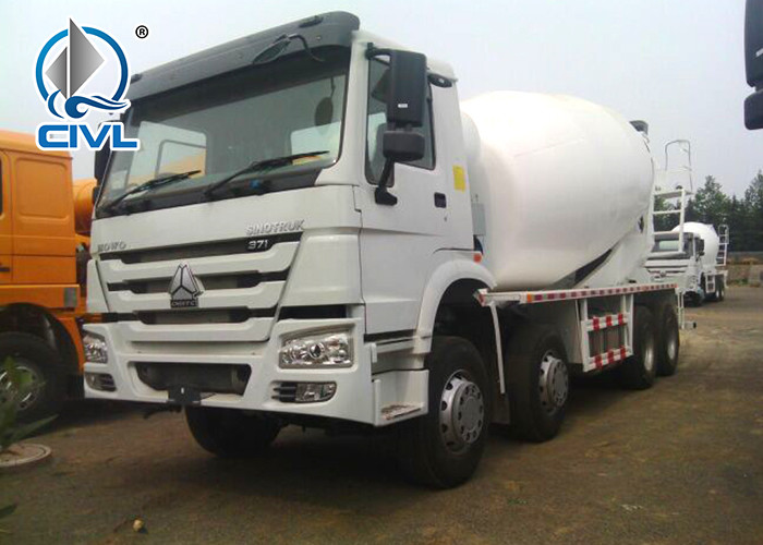 Orange 8x4 16cbm Concrete Mixer Trucks / EURO 2 Diesel Cement Mixer Truck