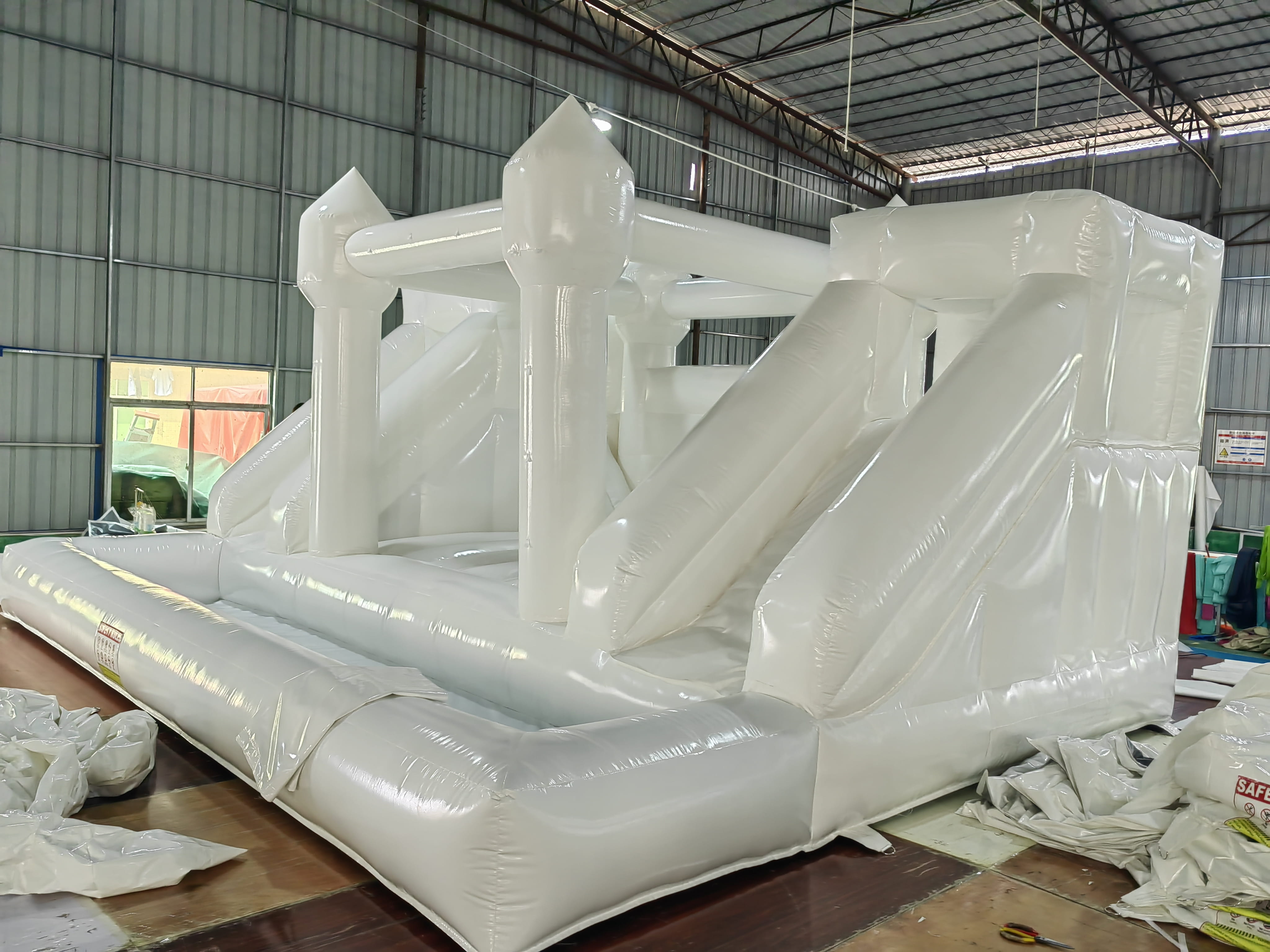 PVC Commercial Bounce House Inflatable Castle With Slide For Kids