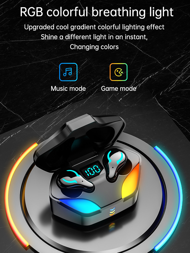 IPX7 300mAh Wireless Gaming Earphone Dual Mode CVC8.0 HiFi FCC