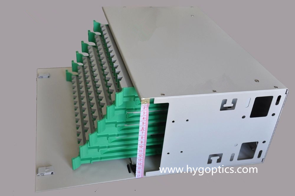 24 Port 2U Height Fiber Optic Patch Panel For Communication
