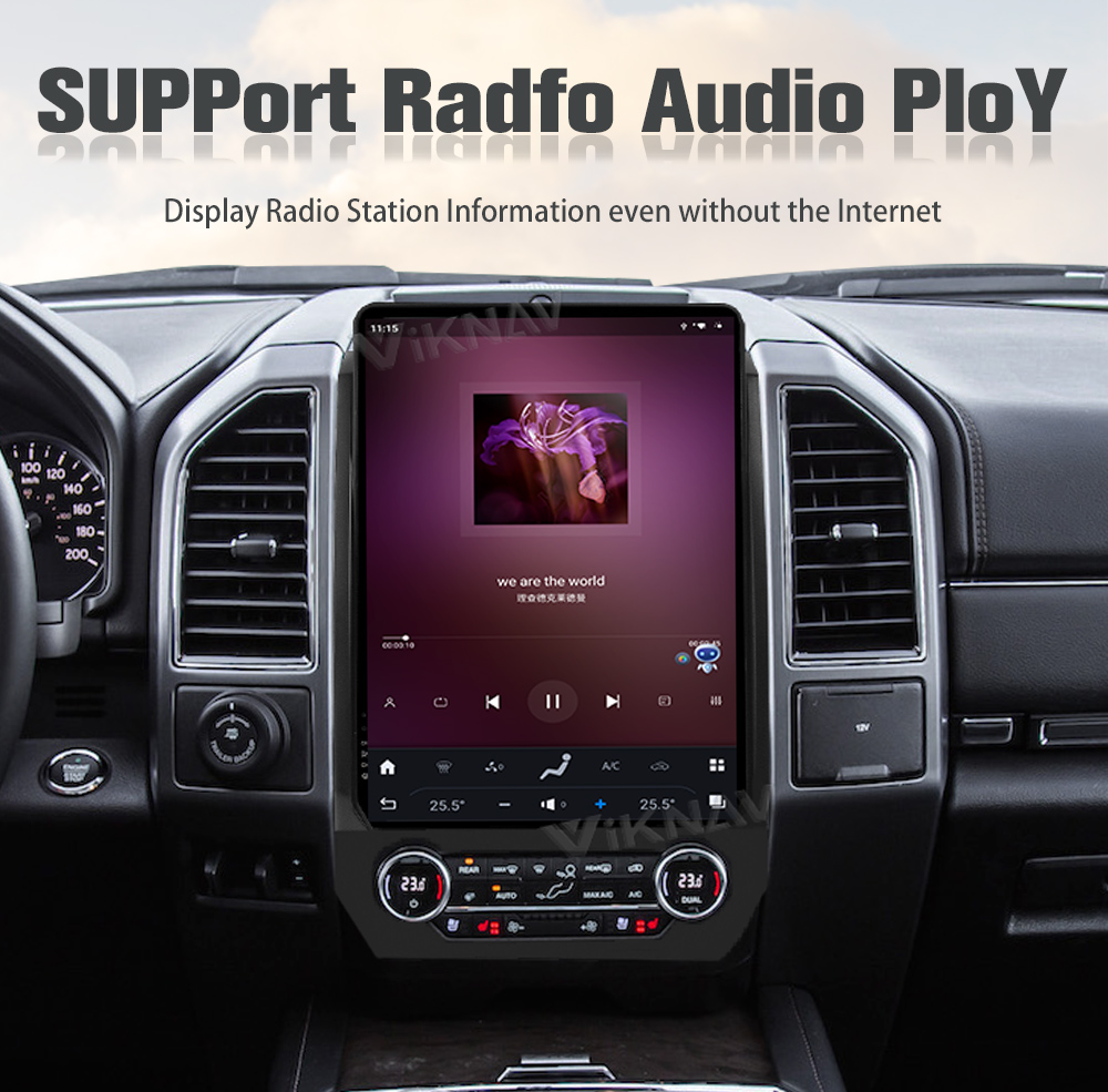 14.4 inch 2K HD Touch Screen Stereo For Ford Expedition 2015-2022 GPS Multimedia Player Android Auto Wireless Carplay