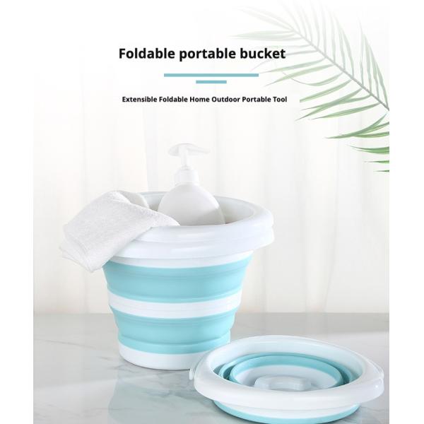 Portable Foldable Plastic Bucket Lightweight Design Easy To Store