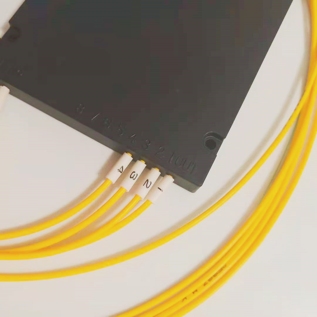 ABS Box Type Single Mode Fiber Optic 1x4 PLC Splitter Without Connector