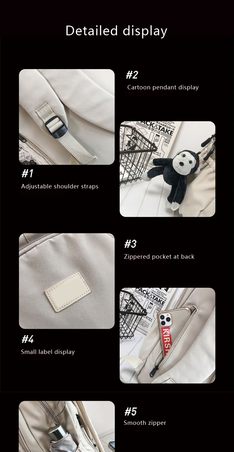 Sympathybag Women Teenager Girls Laptop Backpack Multifunction With Double Zipper
