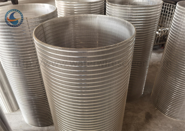 Wedge Wire Wrapped Slotted Rotary Screen Drum Back Wash