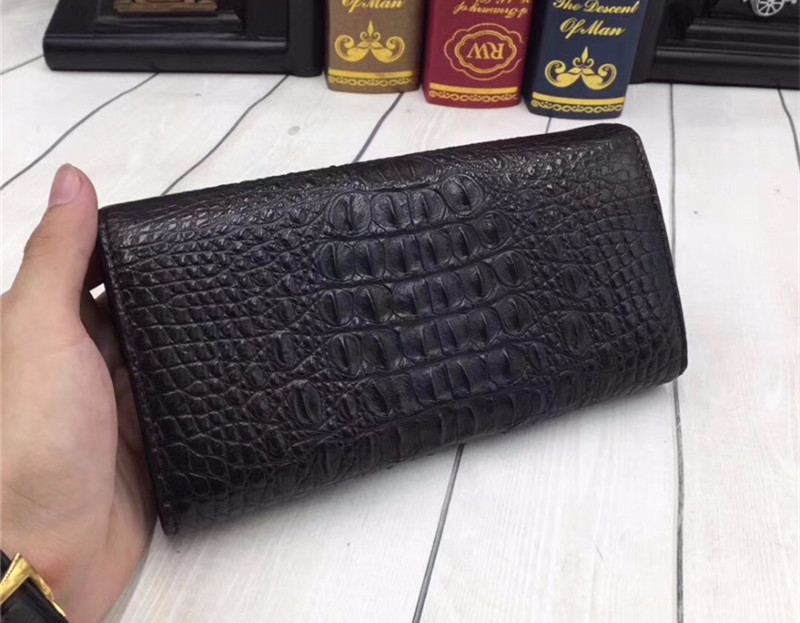 Authentic True Crocodile Skin Women's Long Chic Wallet Female Card Holders Exotic Real Alligator Leather Lady Clutch