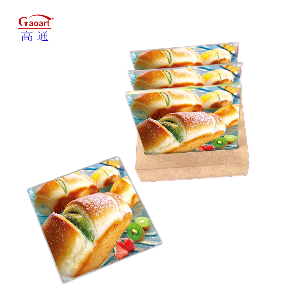 Sustainable Design Clear Float Glass Coaster Mats Pads for Table Decoration 3000 Sets
