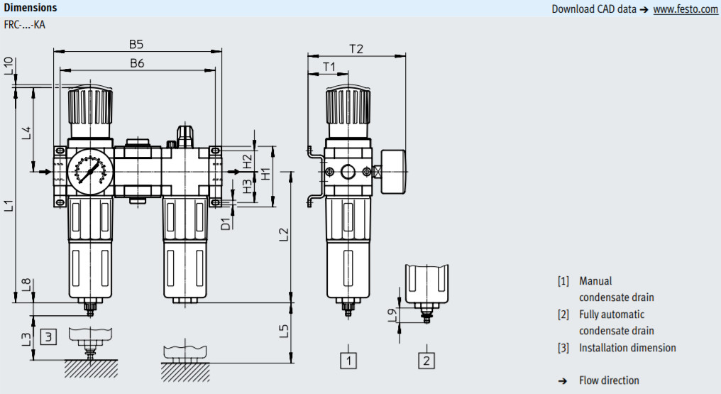 FRC-1/4-D-7-MINI-A Pneumatic Air Pressure Regulator,12V 3W Threaded
