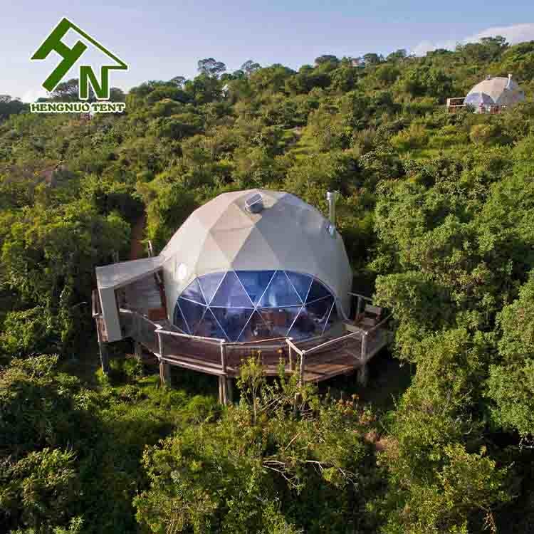 European Waterproof Four Seasons Geodesic Camping Tent Dome Structure For Resorts