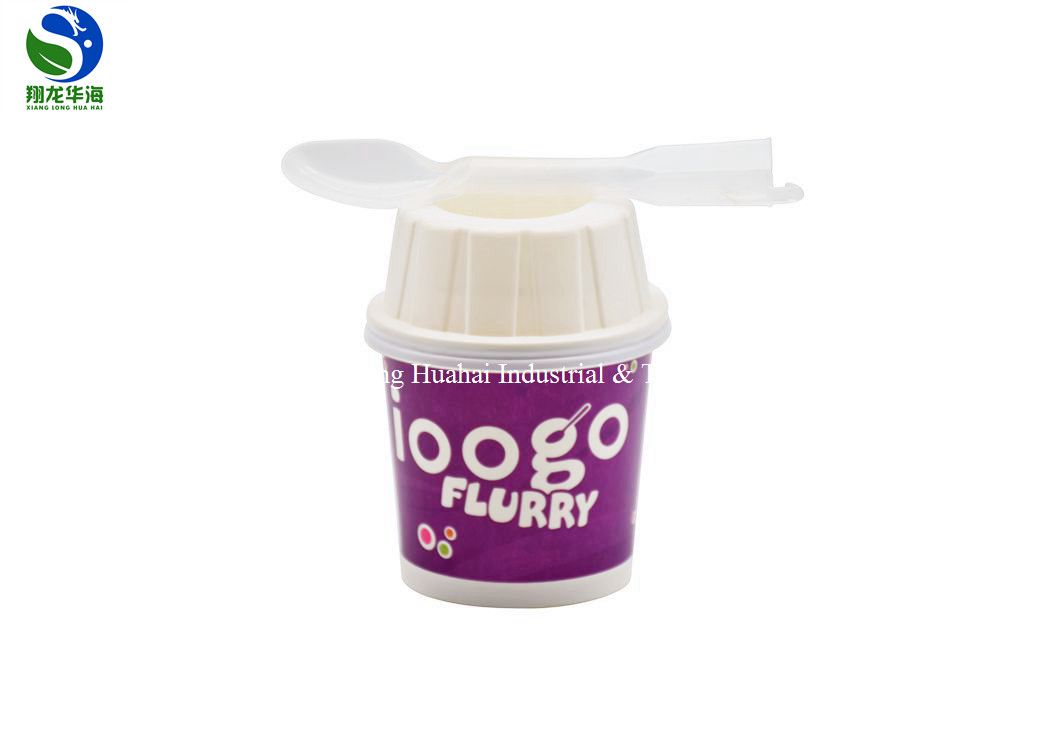 Eco Friendly 300ml Paper Ice Cream Tubs Food - Grade Customized Printing 6oz