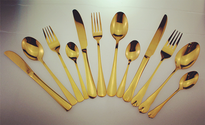 Newto Stainless steel hotel cutlery/gold flatware/wedding cutlery
